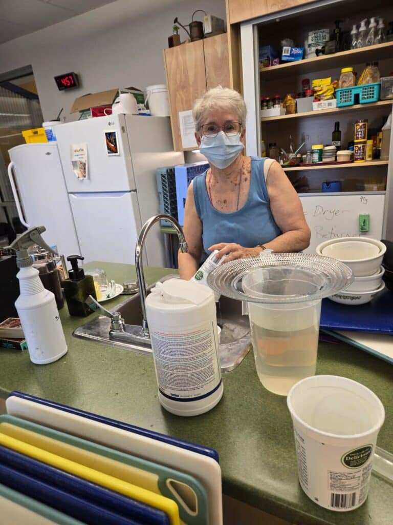 Cleaning the equipment